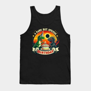 A dark but special birthday funny dino and dragon for kids Tank Top